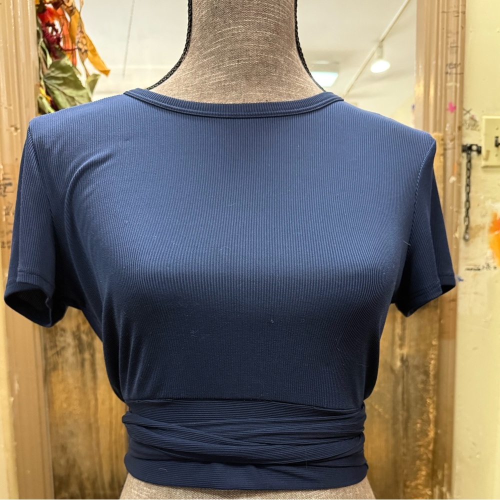 Windsor Navy Blue Crop Top